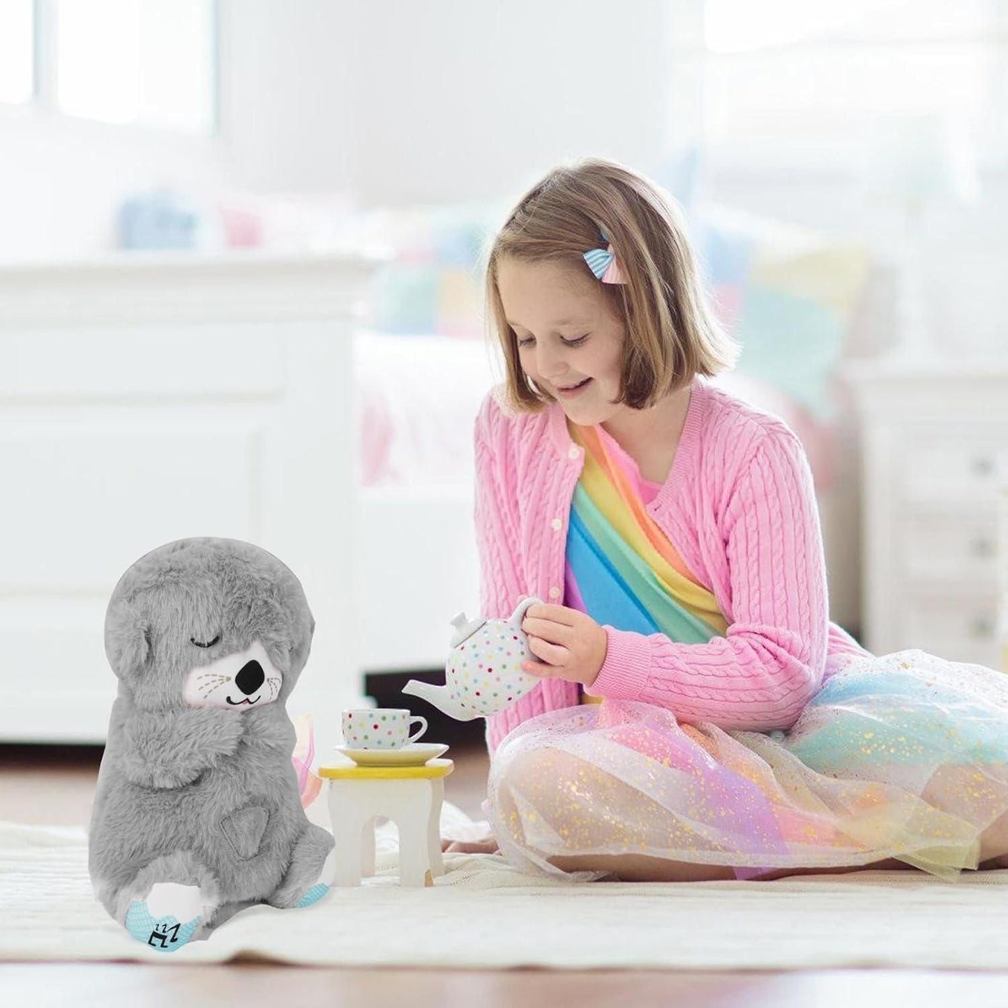 JABA'S Glowing Otter Sleep Music Breathing Teddy Bear! 😍🧸